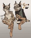  2019 ambiguous_gender anthro blep bobcat clothing crossed_legs cyamallo_(artist) felid feline frown hand_on_hand hi_res hoodie lidded_eyes lynx mammal scowl sitting solo tongue tongue_out topwear 