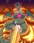  &lt;3 ahegao anthro big_breasts bodily_fluids breasts cum deepest_sword dragon eye_roll female genital_fluids genitals hi_res looking_pleasured non-mammal_breasts overweight overweight_female penetration pussy scalie spread_legs spreading tentabat text thick_thighs tongue tongue_out treasure vaginal vaginal_penetration 