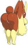  alpha_channel ambiguous_gender anthro bent_over big_butt big_ears black_sclera brown_body butt eyebrows fluffy_ears hi_res lagomorph leg_markings leporid looking_at_viewer looking_back looking_back_at_viewer lopunny mammal markings nintendo pink_eyes pink_inner_ear pok&eacute;mon pok&eacute;mon_(species) presenting presenting_hindquarters rabbit scut_tail shinamon-haato short_tail simple_background smile socks_(marking) solo thick_eyebrows transparent_background video_games 