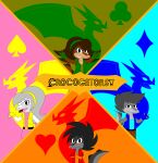  absurd_res alligator alligatorid anthro crocodile crocodilian crocodylid crocogators damon_dragonial female group hi_res hybrid lutezzodolores male nina_dragonial poster reptile roberto_dragonial scalie stella_dragonial teenager young 