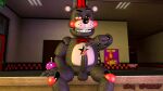  16:9 3d_(artwork) animatronic balls bodily_fluids bow_tie clothing cum cum_on_hand cum_on_penis cupcake digital_media_(artwork) erection five_nights_at_freddy&#039;s food genital_fluids genitals half-closed_eyes hat headgear headwear hi_res lefty_(fnaf) looking_at_viewer machine male male/male mammal narrowed_eyes penis poster precum robot scottgames sitting sky_chaser solo source_filmmaker top_hat ursid video_games widescreen 