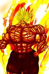  abs chest dbz dragon_ball dragonball_z extreme_muscles female highres hot muscle muscles muscular no_bra super_saiyan topless veins videl 