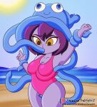  animated beach bestiality big_breasts breasts camel_toe cephalopod clothing coleoid decapodiform duo female feral humanoid league_of_legends loop lulu_(lol) marine mollusk not_furry one-piece_swimsuit riot_games seaside shadowthespirit short_playtime smile swimwear tentacle_fellatio tentacle_sex tentacles video_games yordle 