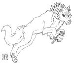  2016 black_and_white canid canine canis chain cheek_tuft chest_tuft claws cuff_(restraint) dated ear_piercing ear_ring facial_markings facial_tuft feral glistening glistening_eyes head_markings inner_ear_fluff link_(wolf_form) male mammal markings monochrome nintendo pawpads piercing quadruped restraints shackles signature skyelegs solo the_legend_of_zelda tuft video_games wolf 