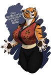  absurd_res anthro big_breasts breasts dreamworks felid female hi_res huge_breasts kung_fu_panda looking_at_viewer mammal master_tigress pancarta pantherine solo tiger 