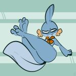  1-upclock 2022 3_toes 4_fingers anthro bandanna big_butt blue_body blue_scales blue_spots butt cheek_fins feet female fin fingers freckles half-closed_eyes head_fin hi_res kerchief legs_up mabel_(1-upclock) marine mudkip narrowed_eyes nintendo no_pupils orange_bandanna orange_body orange_cheeks orange_kerchief orange_scales pok&eacute;mon pok&eacute;mon_(species) presenting presenting_hindquarters scales scalie solo spots spotted_body spotted_scales tail_fin toes video_games white_eyes 