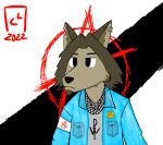  absurd_res anarchist anthro canid canine canis hi_res lordlcarlo_(artist) male mammal solo wolf 