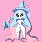  black_sclera breasts clothing female genitals hat hatterene headgear headwear hi_res humanoid nintendo not_furry nude pink_background pok&eacute;mon pok&eacute;mon_(species) pussy shadowthespirit short_stack simple_background small_breasts smile solo video_games wide_hips witch_hat 