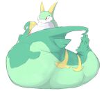  absurd_res ambiguous_gender belly feral green_belly green_body hi_res leaf_tail morbidly_obese nintendo obese overweight pok&eacute;mon pok&eacute;mon_(species) red_eyes reptile scalie serperior solo video_games zephy_03 