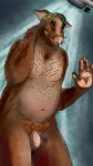  absurd_res anthro balls belly blonde_hair body_hair brown_body brown_fur chest_hair facial_piercing flaccid foreskin fur genitals hair hand_on_glass hi_res humanoid_genitalia humanoid_penis male mammal muscular muscular_male neck_rub nose_piercing nose_ring nude penis piercing red_pubes showering slightly_chubby solo steam suid suina sus_(pig) thick_thighs tusks vampirsttg water wild_boar 