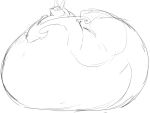  absurd_res ambiguous_gender belly feral green_belly green_body hi_res leaf_tail monochrome morbidly_obese nintendo obese overweight pok&eacute;mon pok&eacute;mon_(species) reptile scalie serperior sketch solo video_games zephy_03 