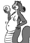  after_vore anthro black_and_white bone bovid bovine breasts cat_skull cattle death digestion domestic_cat duo eyelashes eyeshadow fatal_vore felid feline felis female female/female hair hi_res horn iris_cowsnake long_tail makeup mammal monochrome nipples ophiotaurus ponytail reptile rumbling_stomach scalie sketch skull slightly_chubby smile smirk snake solo vampirsttg vore 