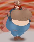  anthro beckoning belly big_belly big_breasts blueryker boots bottomwear breasts canid canine clothing denim denim_clothing dipstick_tail female footwear fox furgonomics gesture hand_on_breast hi_res huge_breasts huge_thighs jacket jeans mammal markings midriff obese obese_female overweight overweight_female pants smile solo summer_(blueryker) sweater tail_markings thick_thighs topwear torn_bottomwear torn_clothing torn_jeans torn_pants wide_hips winter_hat 