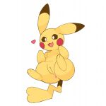  &lt;3 anus cleft_tail fluffydasher genitals happy hi_res nintendo open_mouth open_smile pikachu pok&eacute;mon pok&eacute;mon_(species) presenting pussy smile spread_legs spreading tongue video_games 