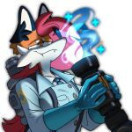  alpha_channel anthro canid canine clothing coat female fox gloves glowing handwear healing latex_gloves mammal medic_(team_fortress_2) medigun pepper_(sketchytoasty) simple_background sketchytoasty sniffing solo team_fortress_2 topwear transparent_background uniform valve video_games 