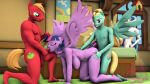  3d_(artwork) anthro anthrofied applejack_(mlp) big_macintosh_(mlp) brother brother_and_sister digital_media_(artwork) equid equine fellatio female female_penetrated fluttershy_(mlp) friendship_is_magic genitals group group_sex hi_res male male/female male_penetrating male_penetrating_female mammal my_little_pony nude oral penetration penile penis senthaurekmern sex shining_armor_(mlp) sibling sister spitroast threesome twilight_sparkle_(mlp) zephyr_breeze_(mlp) 