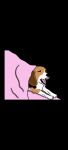 ambiguous_gender beagle black_background canid canine canis domestic_dog feral hi_res hunting_dog inukaki_biyoyon mammal scent_hound simple_background solo under_blanket 