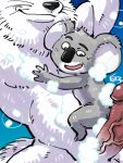  anthro arctic_wolf big_penis buster_moon canid canine canis duo erection flat_colors fur genitals grey_body grey_fur hi_res humanoid_genitalia humanoid_penis illumination_entertainment jimmy_crystal koala looking_at_genitalia looking_at_penis male male/male mammal marsupial nude penis shirako sing_(movie) soap_bubbles vein veiny_penis vombatiform whiskers white_body white_fur wolf 
