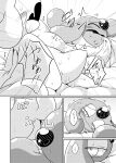  ambiguous/ambiguous ambiguous_gender bed bodily_fluids comic drooling droopy_eyes duo eyes_closed feral furniture hi_res japanese_text jirachi legendary_pok&eacute;mon lying lying_on_bed mesprit monochrome nettsuu nintendo on_bed open_mouth orgasm pok&eacute;mon pok&eacute;mon_(species) saliva simultaneous_orgasms sweat sweatdrop text video_games 