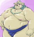  agyou anthro asian_clothing asian_mythology belly blep blush clothing east_asian_clothing east_asian_mythology exe_exem foo_dog fur japanese_clothing japanese_mythology komainu lifewonders male mammal mawashi musclegut muscular_arms mythology nipples solo sumo_wrestler tokyo_afterschool_summoners tongue tongue_out video_games white_body white_fur yōkai 