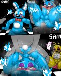 ?! absurd_res anal anal_penetration animatronic anthro anthro_penetrated balls blush doggystyle duo_focus english_text enigi09 erection female five_nights_at_freddy&#039;s five_nights_at_freddy&#039;s_2 from_behind_position genitals group hi_res hour human human_on_anthro human_penetrating human_penetrating_anthro humanoid_genitalia humanoid_penis interspecies lagomorph leporid looking_at_genitalia looking_at_penis machine male male/male male_penetrated male_penetrating male_penetrating_male mammal masturbation penetration penile penile_penetration penis penis_in_ass rabbit robot scottgames sex text toy_bonnie_(fnaf) toy_chica_(fnaf) vaginal vaginal_masturbation video_games 