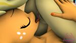  3d_(artwork) anthro anthrofied applejack_(mlp) cunnilingus digital_media_(artwork) equid equine female female/female fluttershy_(mlp) friendship_is_magic genitals hi_res horse licking mammal my_little_pony nude oral pony pussy senthaurekmern sex tongue tongue_out vaginal 