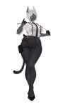  absurd_res anthro chong85283806 clothing cuff_(restraint) felid female fur grey_body grey_fur gun hair handcuffs handgun hi_res holster mammal metal_cuffs necktie pistol ranged_weapon restraints shirt simple_background solo suspenders topwear weapon whip white_hair 