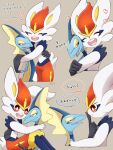  &lt;3 4rurui alpha_pok&eacute;mon ambiguous/ambiguous ambiguous_gender anthro anthro_on_anthro blue_body carrying cinderace dialogue duo embrace fur happy hi_res hug hugging_from_behind inteleon japanese_text lagomorph leporid love mammal nintendo open_mouth open_smile pok&eacute;mon pok&eacute;mon_(species) reptile scalie size_difference smile teeth text video_games white_body white_fur 
