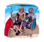 3boys :d achpyu brothers cup drinking drinking_straw hat highres hood hot male_focus monkey_d._luffy multiple_boys one_piece portgas_d._ace sabo_(one_piece) siblings smile 