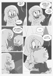  absurd_res age_difference anatid anseriform avian bed bedroom bird blush breasts clothed clothing comic della_duck dewey_duck dialogue disney duck ducktales ducktales_(2017) duo embarrassed embrace eyes_closed female furniture hi_res hug incest_(lore) inside male monochrome mother mother_and_child mother_and_son older_female parent parent_and_child partially_clothed son therita3k younger_male 