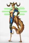 abs absurd_res anthro athletic athletic_female bethesda_softworks big_breasts breasts cleavage clothed clothing deathclaw fallout female hi_res partially_clothed redrime simple_background small_waist solo thick_thighs vault_suit video_games white_background 