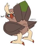  after_transformation ambiguous_gender animal_genitalia cloaca feral genitals hi_res looking_back nintendo noctowl nulloffset open_mouth pok&eacute;mon pok&eacute;mon_(species) presenting presenting_cloaca raised_tail solo tracy_(linker) video_games 