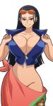  1girl black_hair blue_jacket blunt_ends breasts cropped_jacket eyewear_on_head green_eyes groin huge_breasts jacket long_hair mike_inel navel nico_robin one_piece orange_skirt side-tie_skirt skirt smile solo sunglasses transparent_background 