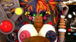  2022 3d_(artwork) animated animatronic anthro areola big_areola big_breasts big_penis breast_play breasts clown digital_media_(artwork) duo eyelashes female five_nights_at_freddy&#039;s freddy_(fnaf) freddy_fazbear&#039;s_pizzeria_simulator genitals green_eyes hair horny-wierdo huge_breasts huge_penis humanoid lipstick machine makeup male male/female multicolored_hair no_sound open_mouth open_smile penis red_cheeks robot robot_humanoid scottgames scrap_baby_(fnaf) sex smile titfuck video_games wire 
