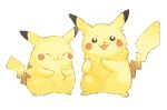 :3 animal black_eyes closed_eyes fluffy newo_(shinra-p) notice_lines open_mouth pikachu pokemon simple_background yellow_fur 
