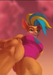  activision anthro clothing crash_bandicoot_(series) low-angle_view one-piece_swimsuit pirate_tawna swimwear tawna_bandicoot video_games worm&#039;s-eye_view 