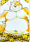  2022 anthro belly big_belly black_nose blush canid canine canis domestic_dog eyes_closed humanoid_hands kemono kisukemk777 male mammal moobs nipples overweight overweight_male solo 