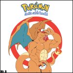  absurd_res anthro charizard clothing convenient_censorship fire flaming_tail hat headgear headwear hi_res male mostly_nude mr.brapion muscular muscular_male nintendo pok&eacute;ball pok&eacute;mon pok&eacute;mon_(species) solo video_games wings 