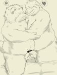  &lt;3 2013 anthro balls belly big_belly canid canine canis censored domestic_dog duo erection genitals hi_res humanoid_genitalia humanoid_hands humanoid_penis kemono male male/male mammal overweight overweight_male penis shimm suid suina sus_(pig) wild_boar young 
