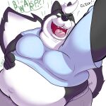  absurd_res anthro burping hi_res inflatingskunk male male/male mammal mephitid moobs overweight skunk solo theinflatingskunk 