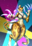  absurd_res anthro blush breasts clawroline claws felid female fur hi_res kanakakia kirby_(series) kirby_and_the_forgotten_land leopard mammal nintendo nude pantherine smile solo spots thick_thighs tuft video_games 