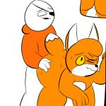  anal anal_penetration bent_over canid canine doggystyle felix_fox_(litten_lp) fox from_behind_position hand_on_butt human male male/male mammal penetration sex trist_artist 
