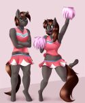  absurd_res anthro blue_eyes booponies bottomwear cheerleader_outfit clothed clothing crossdressing duo equid equine excited female hasbro hi_res horn horse male male/female mammal my_little_pony pony sibling skirt twins unicorn 