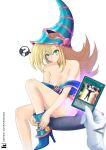  absurdres artist_request blonde_hair boots breasts dark_magician_girl highres large_breasts mind_control non-web_source source_request yu-gi-oh! 