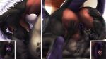  69_position anal anthro anus balls big_butt black_anus black_body black_fur black_hair brown_body brown_fur butt butt_sniffing dream_and_nightmare duo fur genitals grey_body grey_fur gtskunkrat_(character) hair hi_res hyaenid inside long_tail male male/male mammal mephitid murid murine musk oral purple_anus purple_feet purple_nose purple_tongue rat rimming rodent sex skunk smile sniffing spots teeth tongue white_balls white_hair 
