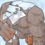  absurd_res anthro balls elemental_creature genitals hi_res hisuian_avalugg humanoid humanoid_genitalia humanoid_penis ice ice_creature looking_at_viewer male mineral_fauna muscular muscular_male nintendo nipples nude pecs penis pok&eacute;mon pok&eacute;mon_(species) pokemon_legends_arceus regional_form_(pok&eacute;mon) rock rock_creature simple_background solo ursa-m1nor video_games 