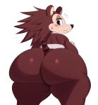  absurd_res animal_crossing anthro big_butt butt eulipotyphlan female hedgehog hi_res huge_butt mammal nintendo sable_able simple_background solo sssonic2 video_games white_background 