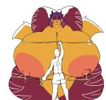  anthro areola big_breasts bodily_fluids breasts bust_measuring curvy_figure dragon duo female horn huge_breasts human hyper hyper_breasts lactating larger_anthro larger_female licking licking_lips male mammal measuring milk nipples obese obese_anthro obese_female overweight overweight_anthro overweight_female pink_areola pink_nipples puru_(starknight321) raised_arm rear_view size_difference smaller_human smaller_male tape_measure tongue tongue_out vdisco voluptuous wide_hips wings 