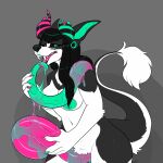  absurd_res anthro canid canid_demon canine character_salem demon female goopy gutz hell hellhound hi_res intersex intersex/female lapfox_trax mammal multicolored_body neon penis_tentacles salem_hellhoun shout_(artist) tentacles 