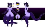  absurd_res andromorph anthro aspenofsimpcon big_butt big_penis butt demon demon_humanoid featureless_feet genitals girly hair hi_res huge_butt huge_penis humanoid intersex male model_sheet neth_(aspen) penis pubes purple_body purple_skin pussy short_hair solo tail_genitals tail_penis thick_thighs unusual_anatomy unusual_genitalia_placement unusual_penis_placement unusual_tail wide_hips yellow_eyes yellow_mouth 